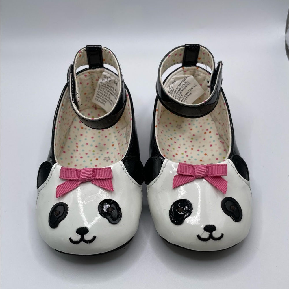 NIB Gymboree Size 04 Panda Crib Shoes, 2007 New Never Worn Baby‎ Girl